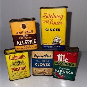 Vintage Spice Tin Collection